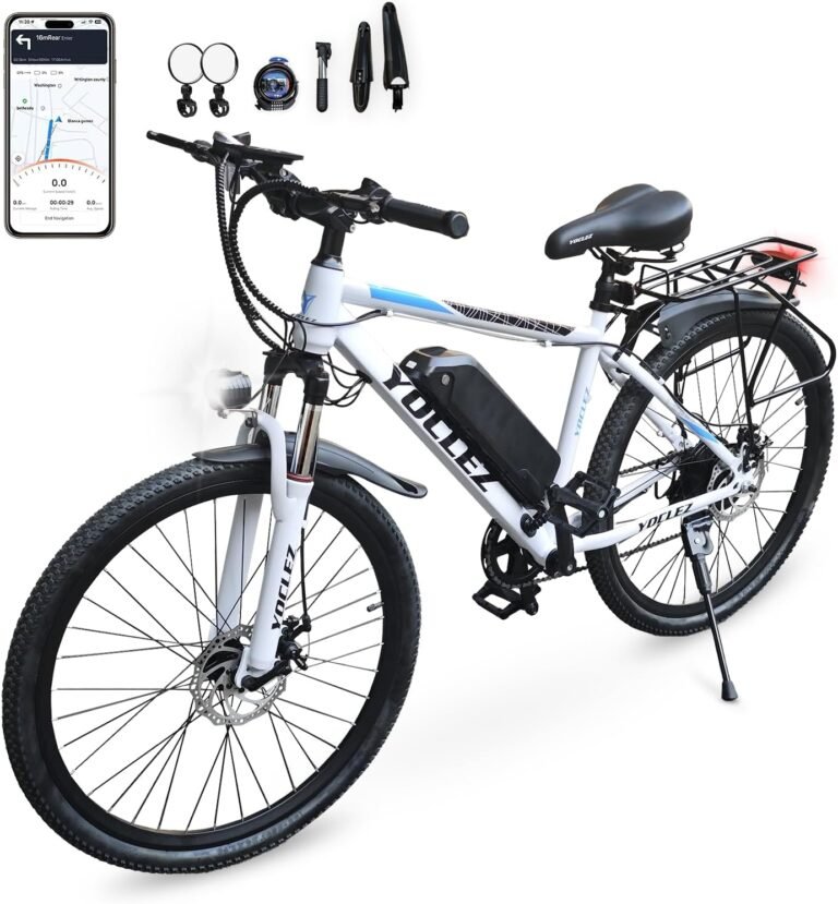SUDOO Electric Bikes for Adult, 26'' Ebike with 36V 7.8Ah Removable Battery & 250W Powerful Motor, Commute Electric Mountain Bicycle, 7 Speed, LCD Display, 150KG Capacity