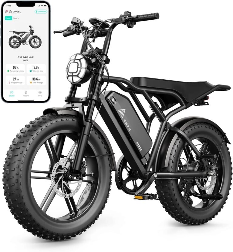 TST Electric Bike for Adult,Ebike with 48V/15AH Removable Battery, Electric Bike with Multiple Performance Modes,20" x4.0 All-Terrain Tires, Fat Tire Ebike Hydraulic Suspension 7-Speed