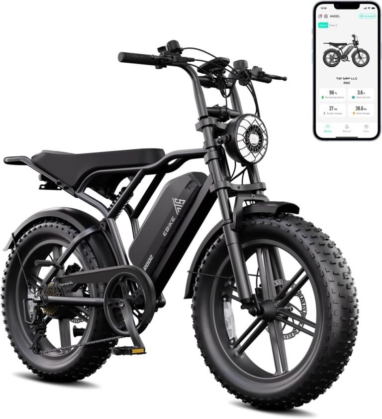 TST Electric Bike for Adults,Ebike with 48V/15AH Removable Battery, 20" x4.0 All-Terrain Tires,Electric Bike with Multiple Performance Modes, Fat Tire Ebike Hydraulic Suspension 7-Speed