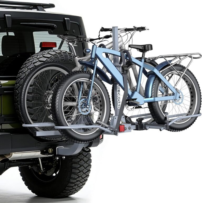 WILDROAD Hitch Bike Rack, Wobble Free Smart Tilting Bike Rack, Foldable 2-Bike Rack for Standard, Fat Tire and E-Bike, 2-Bike 180 lbs Capacity 180 lbs, Fits 2-inch Receiver