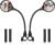 Yizhet Bike Mirrors, 1 Pair 360° Rotatable Bicycle Handlebar Mirrors, Wide Angle Rear View Mirrors, Convex Cycle Wing Mirrors for Bicycle, Electric Mobility Scooter, Road Bike, Moped, Motorcycle | Convex Acrylic, Wide Angle, Long Hose for 22mm-32mm Handlebars of Bicycles, Moped, Electric Mobility Scooter