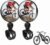 2PCS Handlebar Mirrors – Adjustable Convex Safety Mirror for Bikes, Scooters & Motorcycles – Universal Rear View Cycle Mirrors (Black)