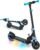 Kids Electric Scooter with 15km Range,6.5″ Solid Tires,150W Motor, Foldable Aluminium Frame, Max 16km/h, Adjustable Height 75–100cm, LED Side Lights, Dual Brake System