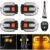 Turn Signals for Bicycles with Alarm, USB Charging Remote Control Split/Integrated Bike Tail Light 5 Modes Waterproof Strobe Bike Rear Lights Can be Mounted on Front and Rear of Bicycle