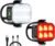 Glangeh Bike Lights Ultra Slim, Rechargeable Bicycle Lights Front and Rear, 4+6 Modes Bike Light, Waterproof IP65 Cycle Lights for Road Safety, 1.5 Hrs Fast Charging Bike Light Cycling Headlights Set