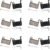 6Pairs Resin Bicycle Bike Brake Pads, Resin Semi-Metal Bicycle Disc Brake Pads, Noise-Reducing Bike Brakes Compatible with Shimano Deore XT XTR LX SLX Hone Alfine Saint Disc Brake