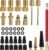38 Pcs Bike Valve Adapter DV/AV/SV Set, Bike Pump Adaptor Set, Bicycle Valve Adapter Bike Pump Valve Adapter Set, Bicycle Pump Adapter for Presta Schrader Valve, with Ball Pump Needle, Caps