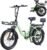 TWOFISH Electric Bike for Adults, 20″*3.0″ Fat Tire Folding Electric Bicycle with 36V 17.8AH Removable Battery 7 Speed 25km/h 80-100km Range Disc Brake IP54 Waterproof, TF-2