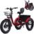 Adult Electric Tricycle 20-inch Non-Folding/Folding 7-Speed Tricycle with Large Capacity Basket 48V 15Ah/15.6Ah Lithium Battery PAS Miles
