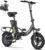 Electric Folding Bikes for Adults, 14″ Electric Dirt Bike Adult, Ebikes for Adult Men Women, e Bike with Front Shock Absorber, Foldable Fat Tire e-Bike with Throttle Pedal Assist