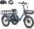 Fafrees F20 Mate E-Bike, 20-Inch Foldable Electric Trike, 18.2Ah/21AH/25AH Removable Battery, Electric Cargo Tricycle for Adults Senior, 15.5MPh, Range 110km/130km/150km