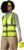AYKRM Yellow Pink Orange Black Blue Red women hi vis vest with pocket zipper