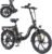 HillMiles MilePort 1 Electric Bike for Adults with 36V 13AH Removable Battery, 20″*3.0″ Fat Tire Folding Electric Bicycle with Top Speed ​​25KM/H &100KM Long Range, 250W Motor City Commuter Ebike