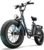 URLIFE 20″ Electric Bike for Adults, Fat Tire Mountain Bike with Colorful LCD Display, Removable Battery, 7-Speed Derailleur Ebike Commute MTB
