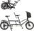 ECOSMO 20″ New Folding City Tandem Bicycle Bike,7 Speeds, Dual Disc Brakes, Free Front Bag & Rear rack- 20TF01BL