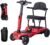 iCAN X-15 Folding Mobility Scooter 2026 Model, 10ah Removable Battery, 10 Miles Range, 18kg Lightweight, Canvas Bag, LCD Display, Compact Travel Scooter for Senior, UK Class 2 (Red)