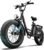 URLIFE 20″ Electric Bike for Adults, Fat Tire Mountain Bike with Colorful LCD Display, Removable Battery, 7-Speed Derailleur Ebike Commute MTB