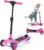 AIYAPLAY Electric Scooter for Kids, 3 Wheel Foldable Kids Scooter for Age 6-10 with 4 Levels Adjustable Height, LED Lights, Up to 6km/h, Maximum Range 8km, 4.8kg Lightweight for Boys and Girls