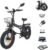 Folding Electric Bike 250W 20” Fat Tyre E-Bike UK Road Legal (Max 25km/h), Foldable Adult Commuter Electric Bike with 48V 25A Removable Battery, LCD Display, Basket & Rack, GX