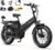 TESWAY X7PRO Electric Bike for Adults,52V 60AH 320KM Long Range Ebike,20″ Full Suspension Fat Tire E-Bike, Dual Hydraulic Brake, 7-Speed Colorful LCD Display Electric Mountain Bike(Step Over)
