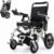 Ultra Lightweight Electric Wheelchair Folding Compact Aluminium Powerchair 20kg Travel Transit Supplied by Free To Be Mobility Equipment Silver UK Seller