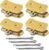 Electric Dirt Bike Brake Pads, High-Performance Braking System for Electric Motorbikes, Durable Replacement Parts for Off-Road Bikes, Set of 8 Pads in Yellow and Silver