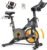 2026 Exercise Bike with Touchscreen LCD Display, Spin Bike with App Control 32-Level Electric Magnetic Resistance, Exercise Bikes for Home Use with Dumbbell Rack, 330lbs Weight Capacity