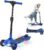 AIYAPLAY Electric Scooter for Kids, 3 Wheel Foldable Kids Scooter for Age 6-10 with 4 Levels Adjustable Height, LED Lights, Up to 6km/h, Maximum Range 8km, 4.8kg Lightweight for Boys and Girls