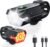 CIRYCASE Bike Lights Front and Back, 3+6 Modes Bicycle Lights with Side Warning Light, Rechargeable & IP65 Waterproof Cycle Light, CyclingLights Headlight and Rear for Road Riding, Easy to Install