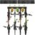 Housolution Bike Storage Rack 32Inch for 4 Bikes + 3 Helmets, Up to 300lbs, Heavy Duty Bike Hangers for Garage, Bike Hooks for Garage, Solid Steel Bicycle Storage, Bike Wall Mount, Black