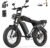 Electric Bike for Adults, 20 x 4” Fat Tyre Mountain Ebike with 80KM Range & 48V 15AH Removable Battery, 250W Motor 25KM/H X5 Electric Dirt Bike with Bicycle Pump and Cycling Bag