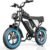 YVY C16 Electric Bike, 16″ Fat Tire Ebike, 100 Miles Max Range, 48V 25Ah Removable Battery, 85Nm Motor, 7 Speed, Full Suspension, Dual Disc Brakes, LCD Display