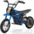 ELEMARA Electric Dirt Bike, 24V Electric Cars for Big Kids, 15 mph & 150lb Max, 250W Chain-Driven Motor Motorbike Ride on Toy W/Tail Lights, Bluetooth, Twist-Grip Throttle & Rear Brake, 12″ Tires-Blue