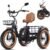 Electric Tricycle for Adult Folding E-Trike Adult 3 Wheels electric bike 90km range Electric Trike 48V15.6AH Lithium Battery 20 * 4.0” Fat Tire e trike