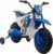 HOMCOM Kids Electric Motorbike, 12V Battery Powered Kids Motorbike for Boys and Girls with Training Wheels, Start-up Button, Pedal, for Ages 3-5 Years – Blue