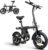 14 inch Electric Bike for Adults Teens, Portable Folding Commute Electric Bicycle, 45KM Max Range, 36V 7.8Ah Built-in Battery, Integrated Headlight, Rear Shock Absorber, Award Winning Design E-bike