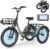 MOONCOOL Electric Tricycle for Adults, 20″ Folding Electric Trike with 36V 20AH Removable Battery, 20″x3.0″ Fat Tire 3 Wheel Electric Bike, Range 112KM, Aluminum Adult Tricycle with Differential