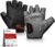 toptrek Cycling Gloves Half Finger, Breathable & Anti-Slip Fingerless Bike Gloves with 5mm Gel Padding for Men Women, Shock-Absorbing and Easy On/Off Summer Gloves for Mountain Road Bicycle MTB Riding