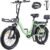 TWOFISH Electric Bike for Adults, Folding Electric Bicycle with 36V 17.8AH Removable Battery, 20″x 3.0″ Tire, Disc Brakes, LED Display, Dual Seat, Up to 100km Range, TF-02